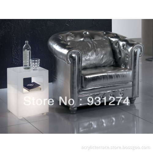 Acrylic led side tables 21309108/frosted perspex LED cube light/acrylic furniture/living room furnishing